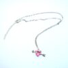 Cadena corazón rosa